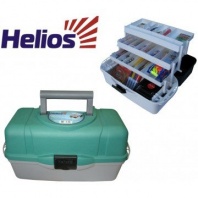 Ящик рыболова трехполочный зеленый HELIOS (Тонар)