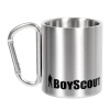 Термокружка BOYSCOUT 200 мл, складная ручка-карабин, нержавеющая сталь