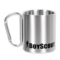 Термокружка BOYSCOUT 200 мл, складная ручка-карабин, нержавеющая сталь
