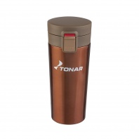 Термос-кружка HS.TMК-02 400ML кофейный TONAR