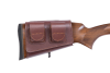 Патронташ на приклад с чехлом под зап.магазин 3-5п кал.22WMR,22LR / кожа / коричневый