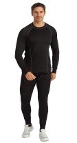 Термобельё в комплекте (фуфайка. кальсоны) EcoDry RealMan чёрное