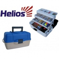 Ящик рыболова трехполочный синий HELIOS (Тонар)