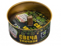Свеча HELP уличная от комаров в жестяной банке, с ароматом цитронеллы.
