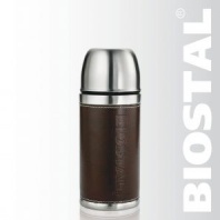 Термос Biostal "Охота" NYP-350P 0,35л (узкое горло,кож.вставка)