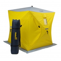 Палатка зимняя  Куб УТЕПЛЕННАЯ 1,8х1,8 yellow/grey Helios